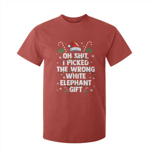 Funny Oh Shit I Picked The Wrong White Elephant Gift T Shirt For Kid Christmas Gift Exchange Santa Hat TS11 Red Print Your Wear