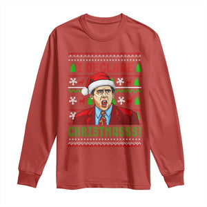 Funny I Declare Christmas Long Sleeve Shirt Funny Christmas Office Holiday Meme TS11 Red Print Your Wear