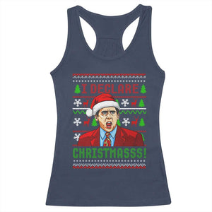 Funny I Declare Christmas Racerback Tank Top Funny Christmas Office Holiday Meme TS11 Navy Print Your Wear