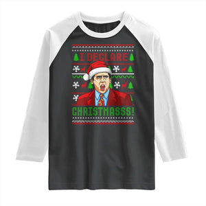 Funny I Declare Christmas Raglan Shirt Funny Christmas Office Holiday Meme TS11 Black White Print Your Wear