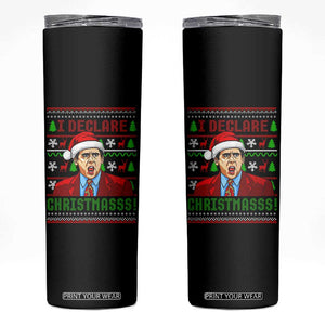 Funny I Declare Christmas Skinny Tumbler Funny Christmas Office Holiday Meme TS11 Black Print Your Wear