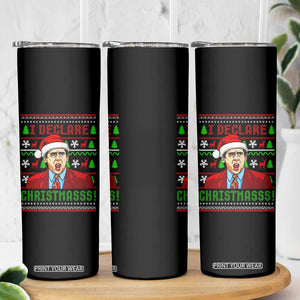 Funny I Declare Christmas Skinny Tumbler Funny Christmas Office Holiday Meme TS11 Print Your Wear