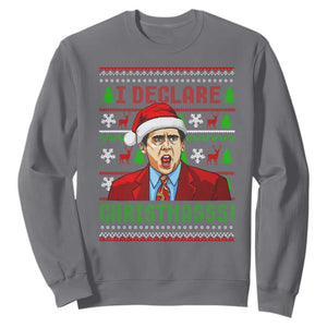 Funny I Declare Christmas Sweatshirt Funny Christmas Office Holiday Meme TS11 Charcoal Print Your Wear