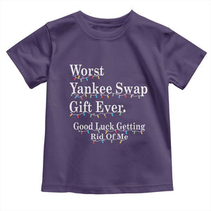 Worst Yankee Swap Gift Ever Good Luck Getting Rid Of Me Toddler T Shirt Christmas Gift Exchange TS11 Purple Print Your Wear