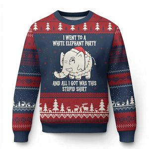 Funny I Went To A White Elephant Party And All I Got Was This Stupid Ugly Christmas Sweater TS11 Navy Red Print Your Wear