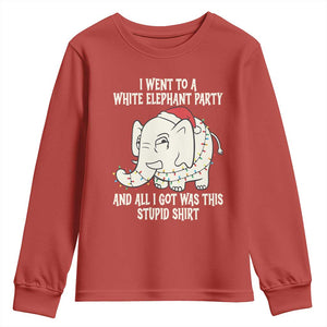 Funny I Went To A White Elephant Party And All I Got Was This Stupid Youth Sweatshirt TS11 Red Print Your Wear