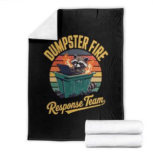Funny Dumpster Fire Response Team Throw Blanket Work Humor TS11 Black Print Your Wear