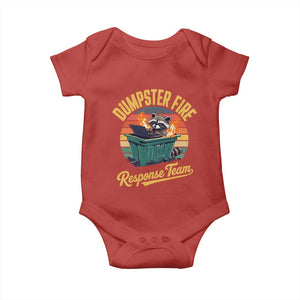 Funny Dumpster Fire Response Team Baby Onesie Work Humor TS11 Red Print Your Wear
