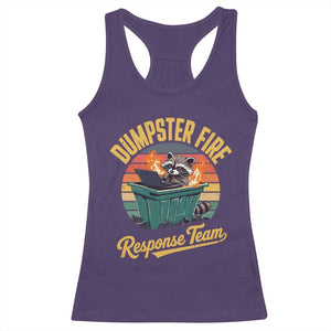 Funny Dumpster Fire Response Team Racerback Tank Top Work Humor TS11 Purple Print Your Wear