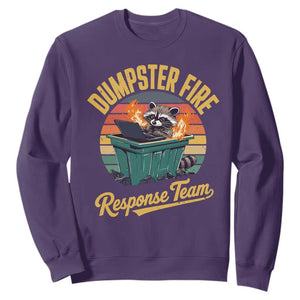 Funny Dumpster Fire Response Team Sweatshirt Work Humor TS11 Purple Print Your Wear