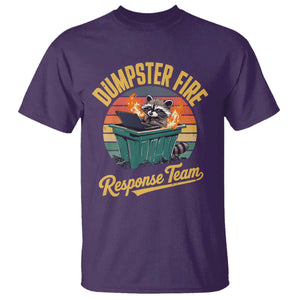 Funny Dumpster Fire Response Team T Shirt Work Humor TS11 Purple Print Your Wear