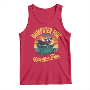 Funny Dumpster Fire Response Team Tank Top Work Humor TS11 Red Print Your Wear
