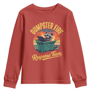 Funny Dumpster Fire Response Team Youth Sweatshirt Work Humor TS11 Red Print Your Wear