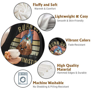 Funny Christmas Pudding Throw Blanket Burn Out But Optimistic Blue Flame TS11 Print Your Wear