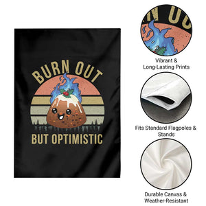 Funny Christmas Pudding Garden Flag Burn Out But Optimistic Blue Flame TS11 Print Your Wear