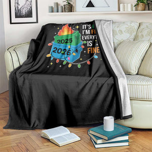Dumpster Fire Christmas Throw Blanket Funny It's Fine I'm Fine Everything Is Fine TS11 Print Your Wear