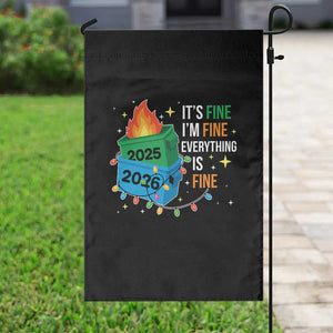 Dumpster Fire Christmas Garden Flag Funny It's Fine I'm Fine Everything Is Fine TS11 Print Your Wear