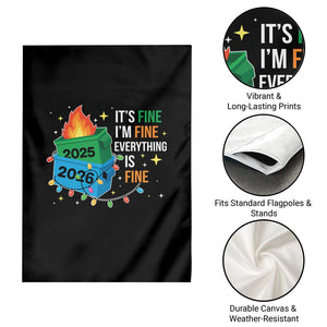 Dumpster Fire Christmas Garden Flag Funny It's Fine I'm Fine Everything Is Fine TS11 Print Your Wear