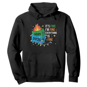 Dumpster Fire Christmas Hoodie Funny It's Fine I'm Fine Everything Is Fine - Print Your Wear