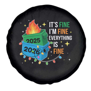 Dumpster Fire Christmas Spare Tire Cover Funny It's Fine I'm Fine Everything Is Fine TS11 Print Your Wear