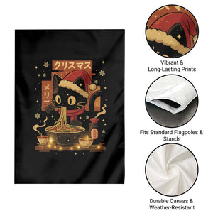 Funny Christmas Cat Ramen Garden Flag Xmas Japanese Kawaii Anime Cat TS11 Print Your Wear