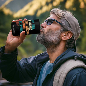 Oh Shit I Picked The Wrong White Elephant Gift 4 in 1 Can Cooler Tumbler Funny Retro Christmas Gift Exchange TS11 Print Your Wear