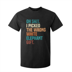 Oh Shit I Picked The Wrong White Elephant Gift T Shirt For Kid Funny Retro Christmas Gift Exchange TS11 Black Print Your Wear