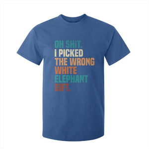 Oh Shit I Picked The Wrong White Elephant Gift T Shirt For Kid Funny Retro Christmas Gift Exchange TS11 Royal Blue Print Your Wear