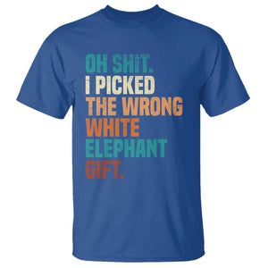 Oh Shit I Picked The Wrong White Elephant Gift T Shirt Funny Retro Christmas Gift Exchange TS11 Royal Blue Print Your Wear