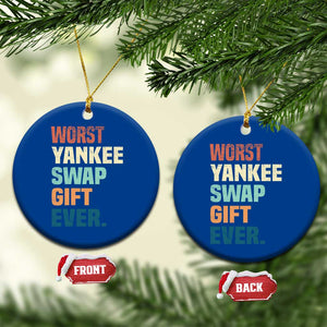 Funny Worst Yankee Swap Gift Ever Ceramic Ornament Christmas Gift Exchange Game TS11 1pc Blue Print Your Wear