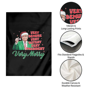 Funny Christmas Santa Trump Garden Flag Very Demure Very Cutesy Very President Very Merry TS11 Print Your Wear