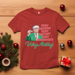 Funny Christmas Santa Trump T Shirt Very Demure Very Cutesy Very President Very Merry TS11 Red Print Your Wear