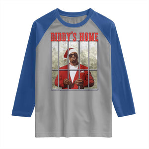 Funny Dirty Christmas Santa Diddy's Home Raglan Shirt TS11 Sport Gray Royal Print Your Wear