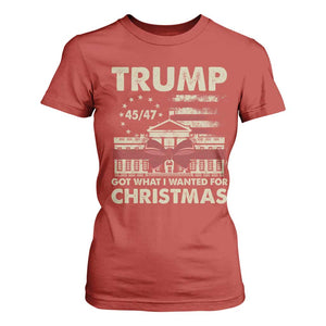 Funny Trump Christmas T Shirt For Women Got What I Wanted For Xmas White House TS11 Red Print Your Wear