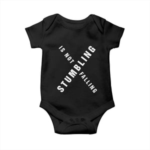 Malcolm X Stumbling Is Not Falling Baby Onesie Black History Month TS11 Black Print Your Wear