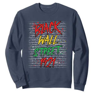 Black Wall Street 1921 Sweatshirt Tulsa Oklahoma Black History Month TS11 Navy Print Your Wear