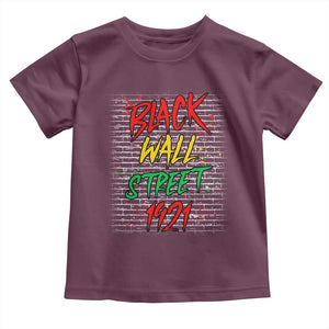 Black Wall Street 1921 Toddler T Shirt Tulsa Oklahoma Black History Month TS11 Maroon Print Your Wear