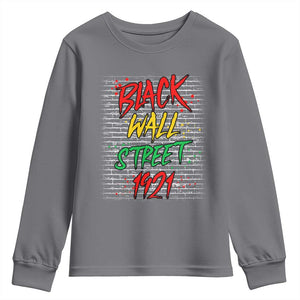 Black Wall Street 1921 Youth Sweatshirt Tulsa Oklahoma Black History Month TS11 Charcoal Print Your Wear