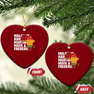 Black History Leaders Ceramic Ornament Malcolm Harriet Martin Maya Frederick Africa Map TS11 Print Your Wear