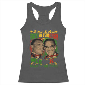 Martin Luther King And Malcolm X Racerback Tank Top Brothers In Arms Fighting Terrorism 1964 Black History TS11 Dark Heather Print Your Wear