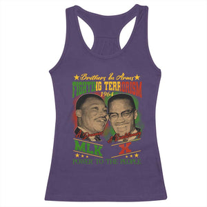 Martin Luther King And Malcolm X Racerback Tank Top Brothers In Arms Fighting Terrorism 1964 Black History TS11 Purple Print Your Wear