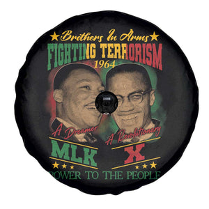 Martin Luther King And Malcolm X Spare Tire Cover Brothers In Arms Fighting Terrorism 1964 Black History TS11 Print Your Wear