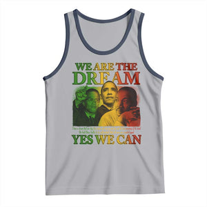 We Are The Dream Yes We Can Black History Month Tank Top Obama Martin Malcolm X TS11 Athletic Heather Navy Print Your Wear