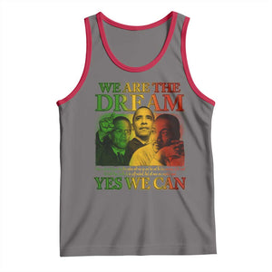 We Are The Dream Yes We Can Black History Month Tank Top Obama Martin Malcolm X TS11 Deep Heather Red Print Your Wear