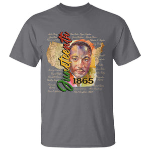 Juneteenth 1865 T Shirt Black Leaders African American Heritage TS11 Charcoal Print Your Wear