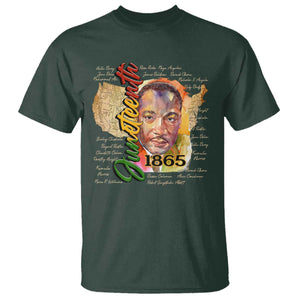 Juneteenth 1865 T Shirt Black Leaders African American Heritage TS11 Dark Forest Green Print Your Wear