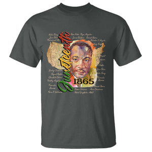 Juneteenth 1865 T Shirt Black Leaders African American Heritage TS11 Dark Heather Print Your Wear