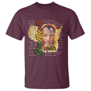 Juneteenth 1865 T Shirt Black Leaders African American Heritage TS11 Maroon Print Your Wear
