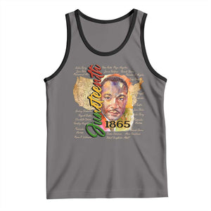 Juneteenth 1865 Tank Top Black Leaders African American Heritage TS11 Deep Heather Black Print Your Wear