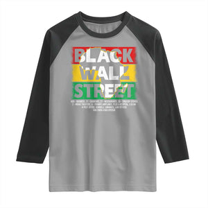Black Wall Street Raglan Shirt Tulsa Black History Month Africa Map TS11 Sport Gray Black Print Your Wear